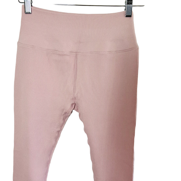 Spiritual Gangster Size M/L Metta Ribbed High Waist Seamless Leggings Pink Rose - Picture 7 of 10